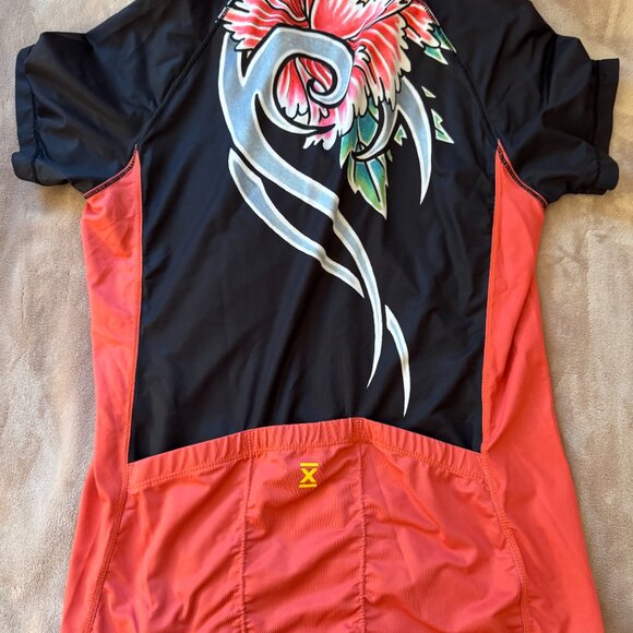 YMX Bike and Black Flower Bike Jersey with Back Pockets - Picture 3 of 3